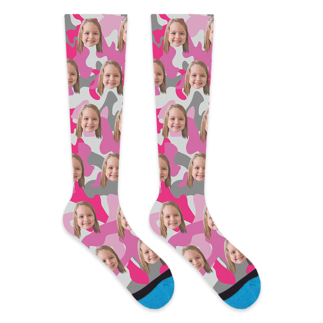 Custom Pink Camo Compression Socks