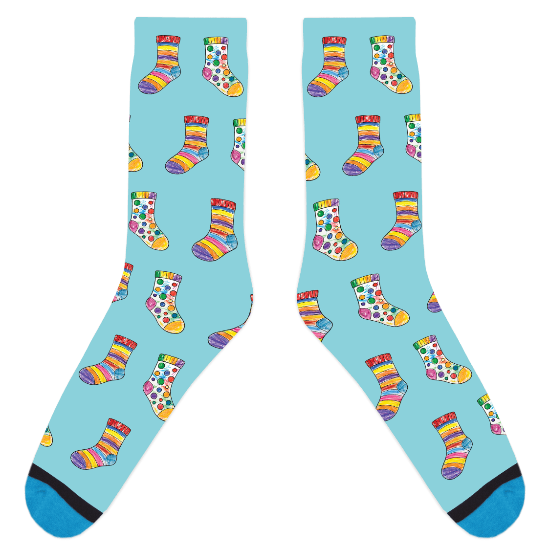 Custom Sock Coloring Sheet Socks