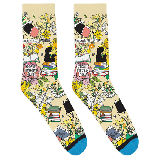 Books Are Better Than People Socks