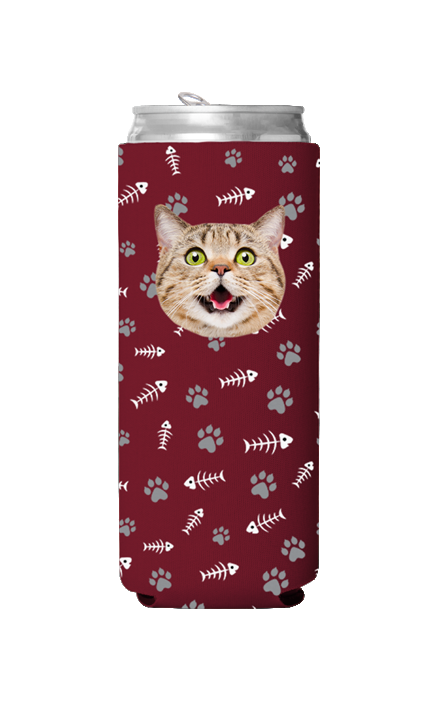 Custom Cat Pattern Can Cooler