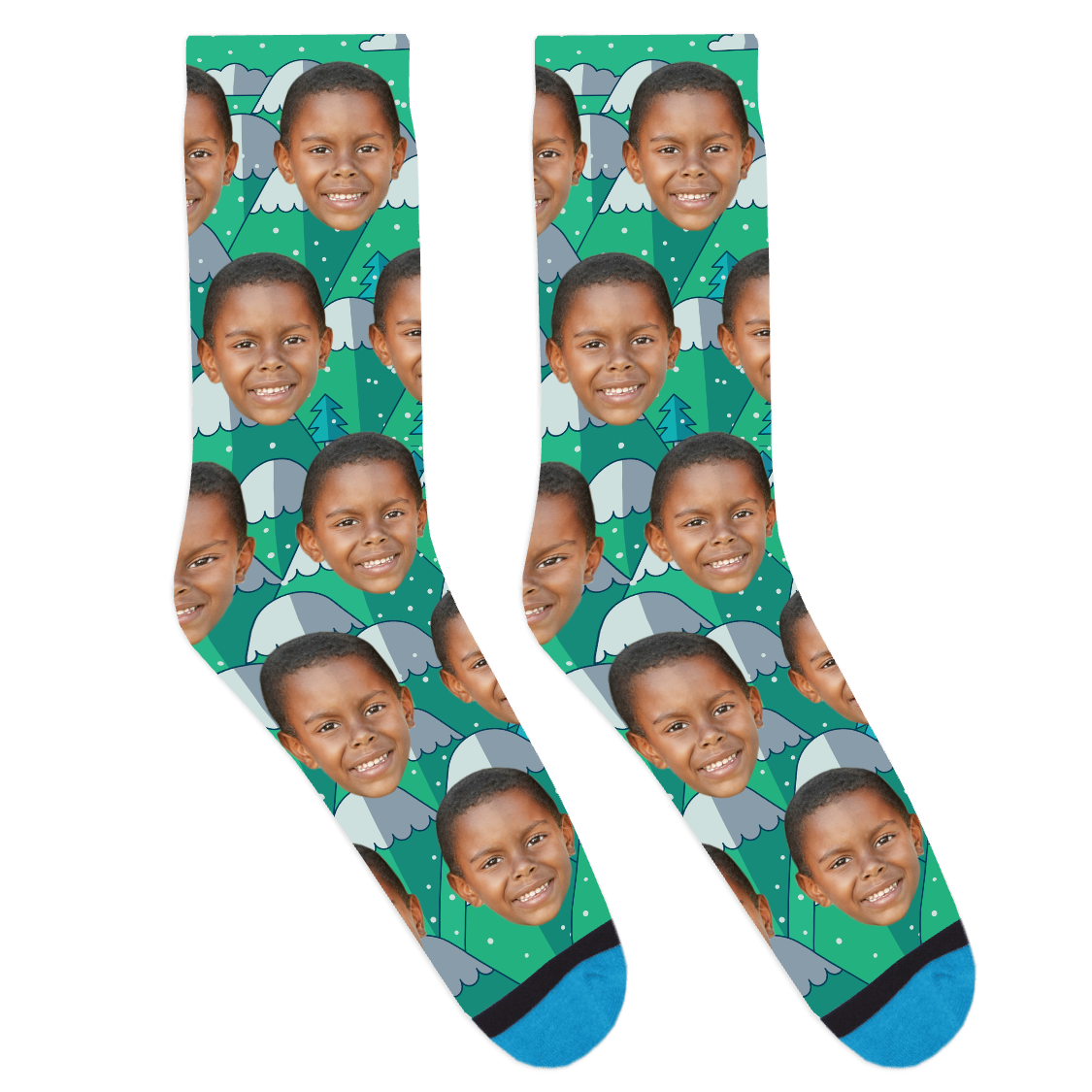 Custom Christmas Landscape Socks