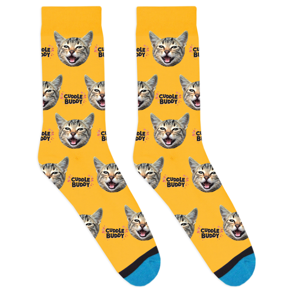 Custom Cuddle Buddy Black Socks