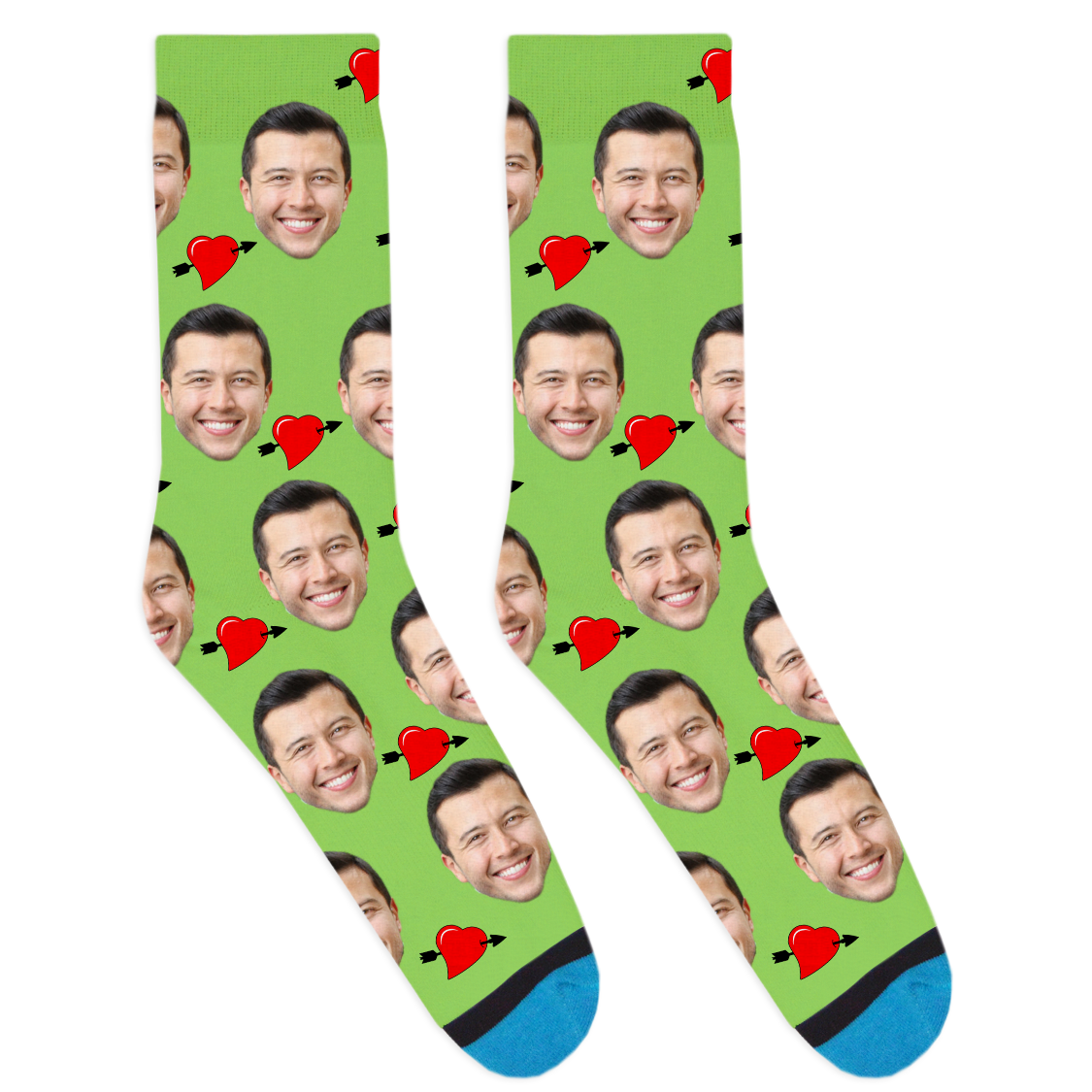 Custom Arrow Heart Socks