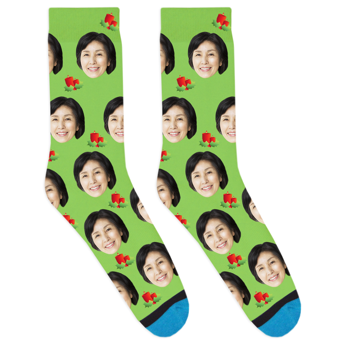 Custom Christmas Candle Socks