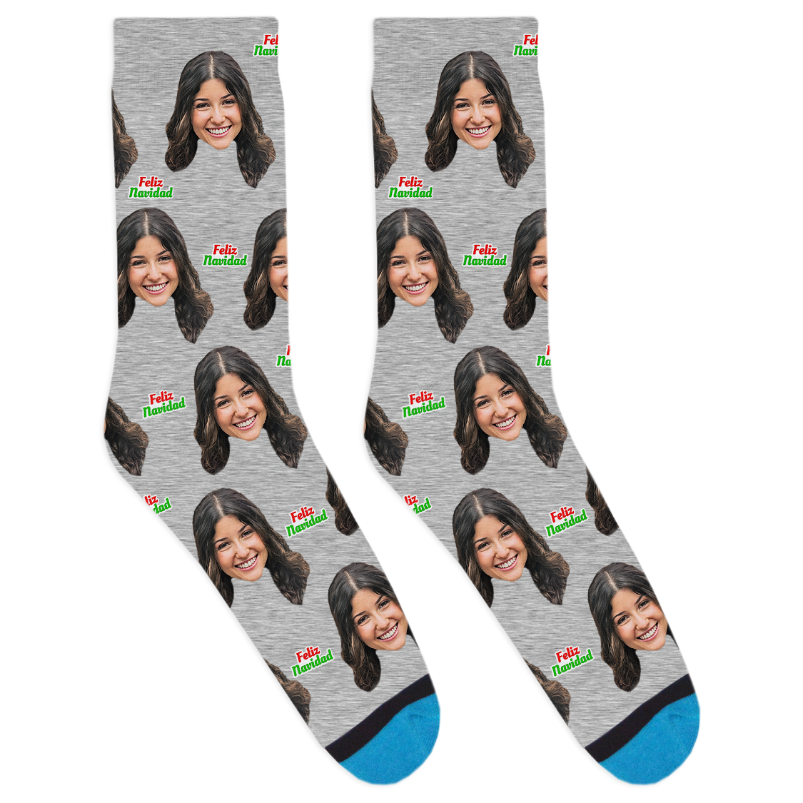 Custom Feliz Navidad Socks
