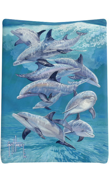 Guy Harvey Dolphins Blanket
