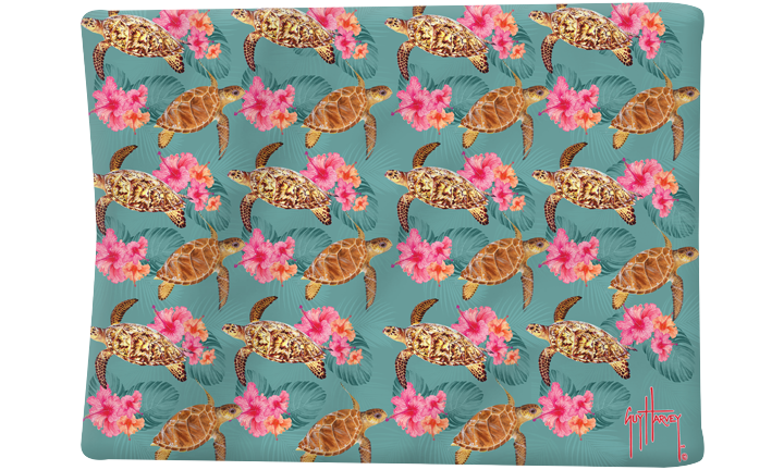 Guy Harvey Turtle Floral Blanket