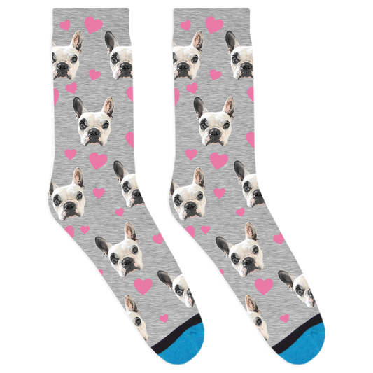 Walter Geoffrey the Frenchie Heart Socks