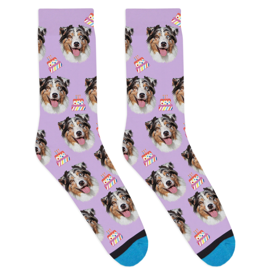 Custom Birthday Cake Socks