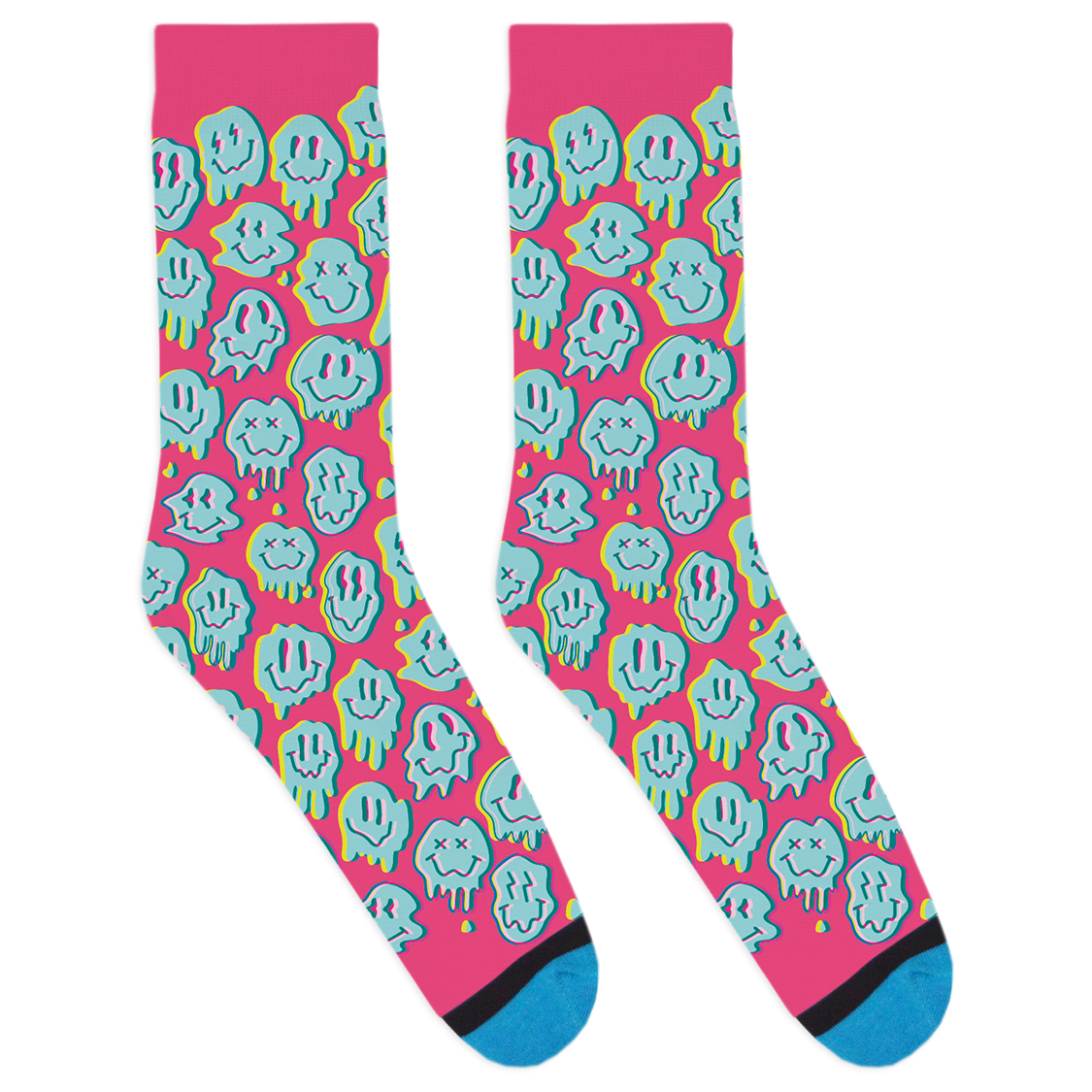 Melting Smiley Faces Socks