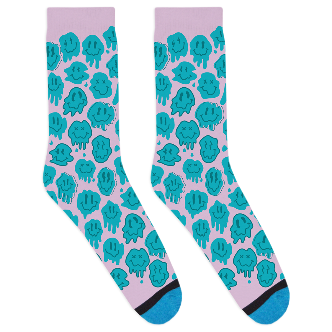 Melting Smiley Faces Socks