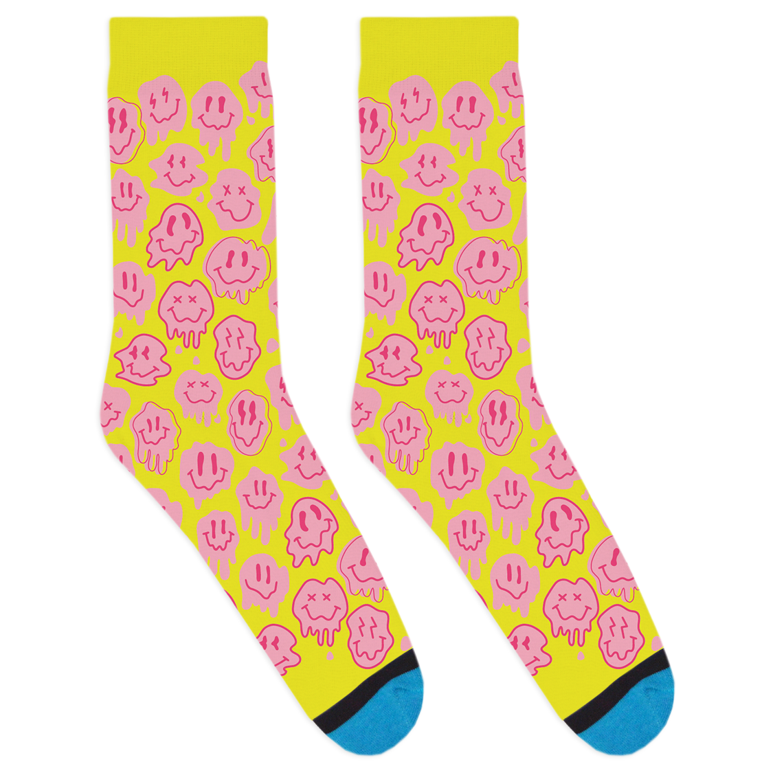 Melting Smiley Faces Socks