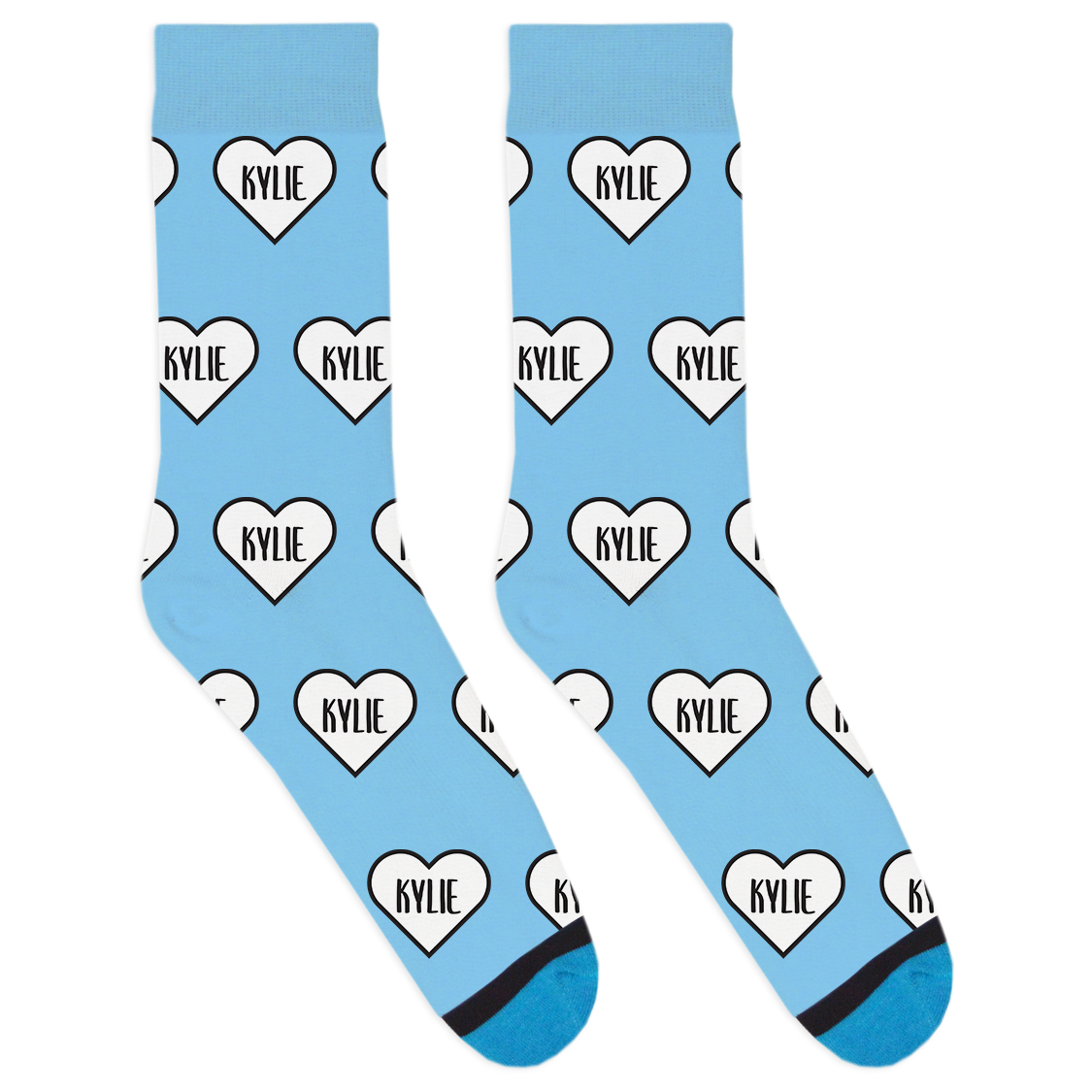 Custom Name In A Heart Socks