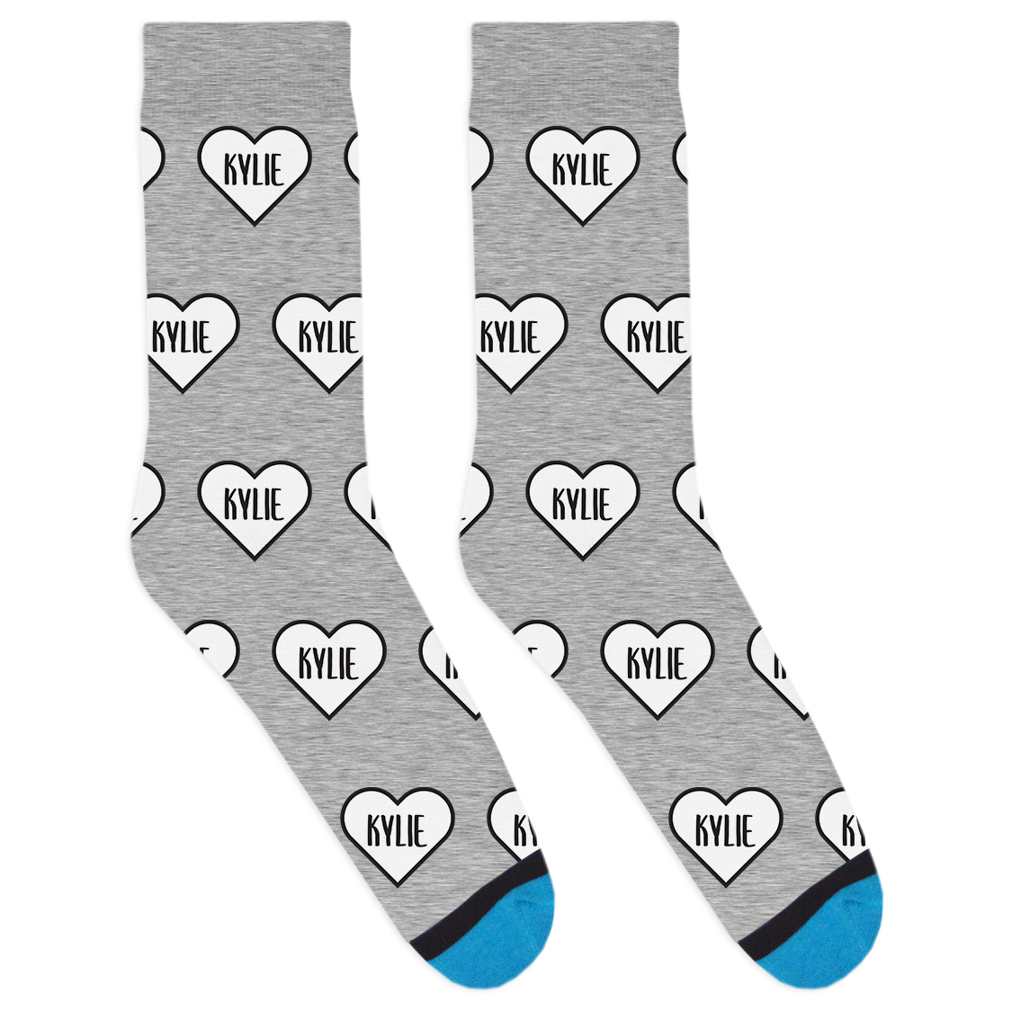 Custom Name In A Heart Socks