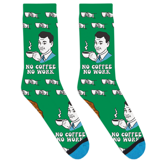 No Coffee No Work Socks