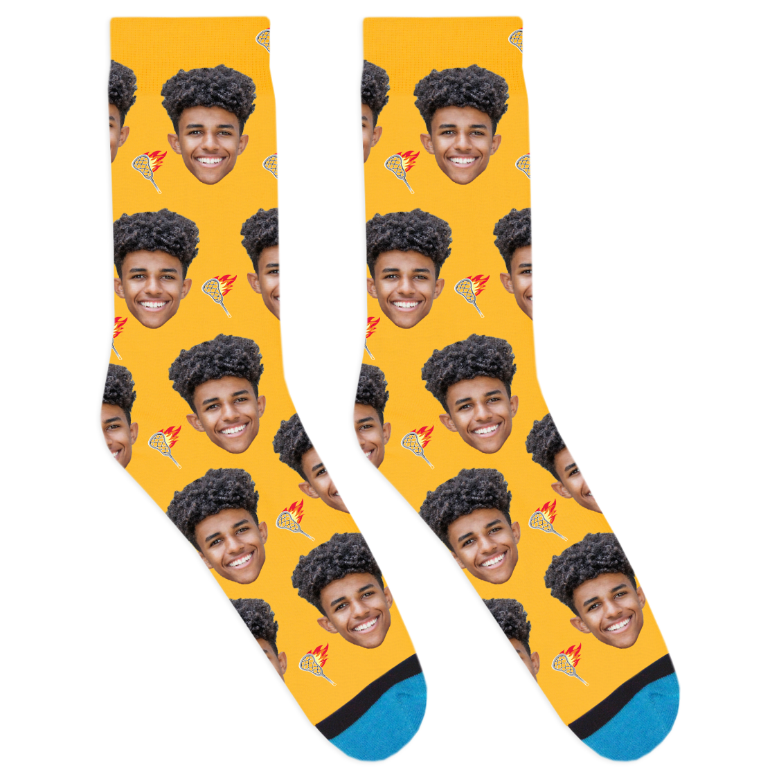 Custom Flaming Lacrosse Stick Socks
