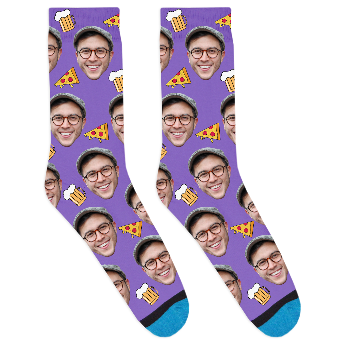 Custom Beer and Pizza Socks