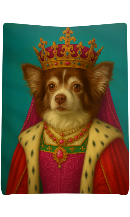 Custom Queen Pet Portrait Blanket