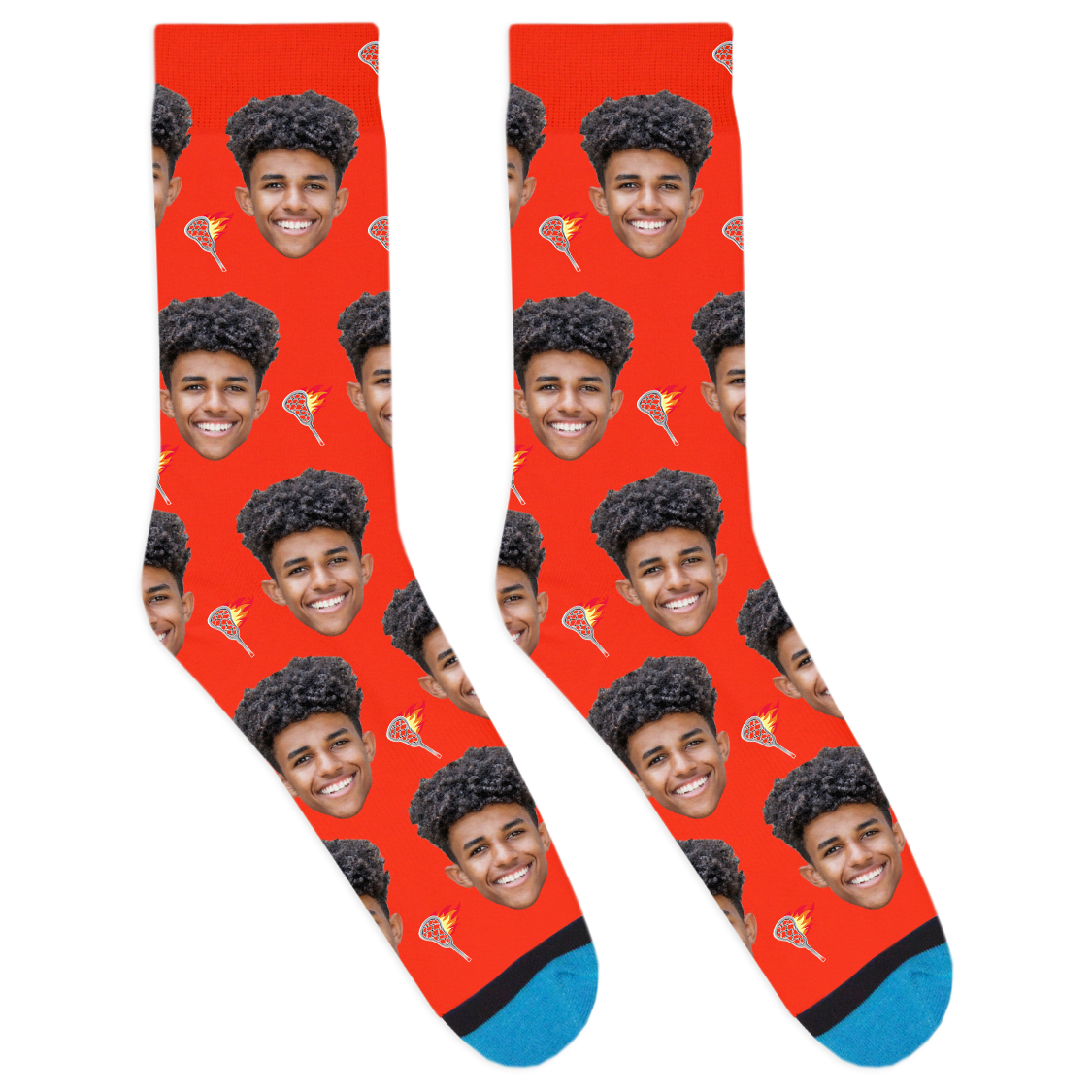 Custom Flaming Lacrosse Stick Socks