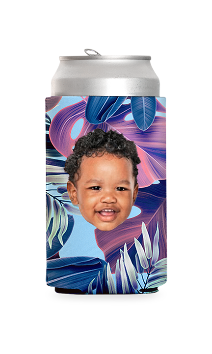 Custom Tropical Can Cooler
