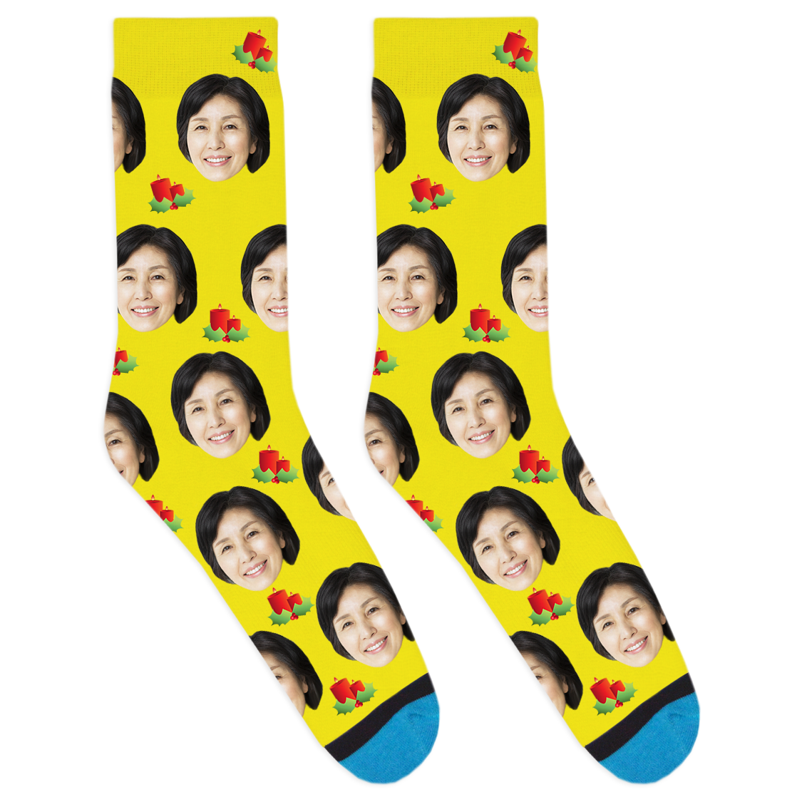 Custom Christmas Candle Socks