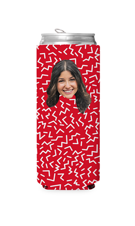 Custom Valentine's Zigzag Can Cooler