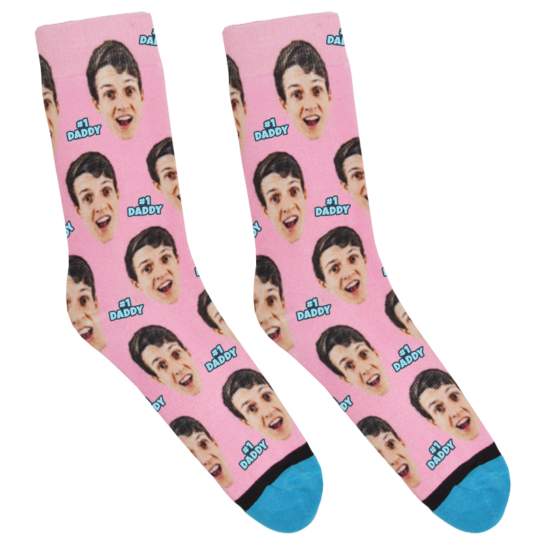 Valentines Gift-email with names Personalised Names-Heart Design on Black Socks