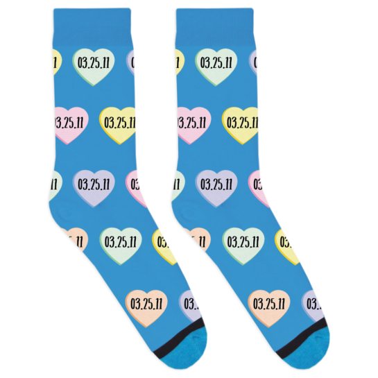 I/'m with cupid Gift Socks ** NOT VINYL ** Holiday Socks Custom Socks Valentine Socks Lucky Socks