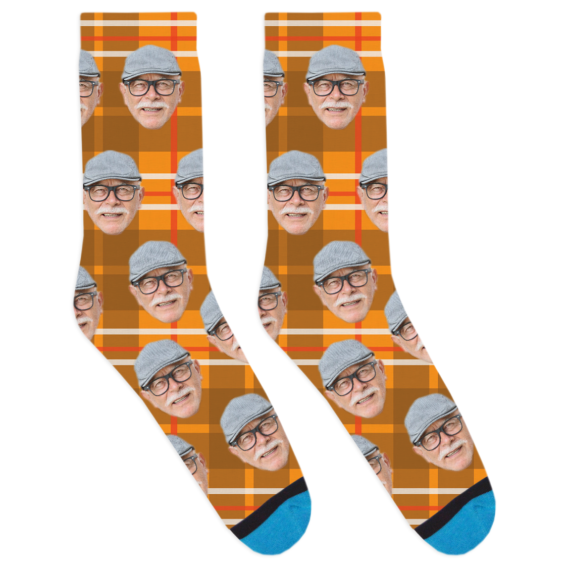 Orange-Plaid-Socks