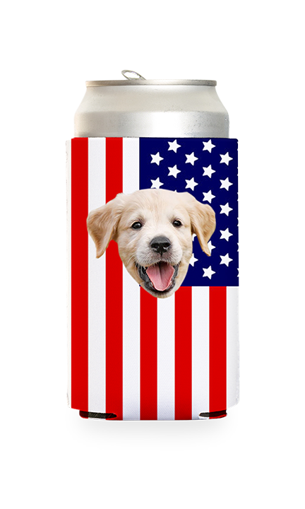 Custom USA Flag Can Cooler