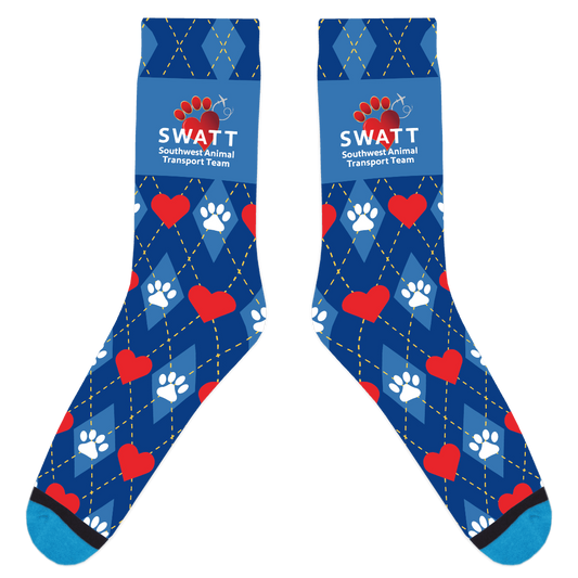 Southwest Animal Transport Team Argyle Socks
