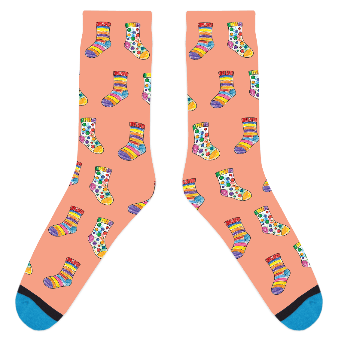 Custom Sock Coloring Sheet Socks