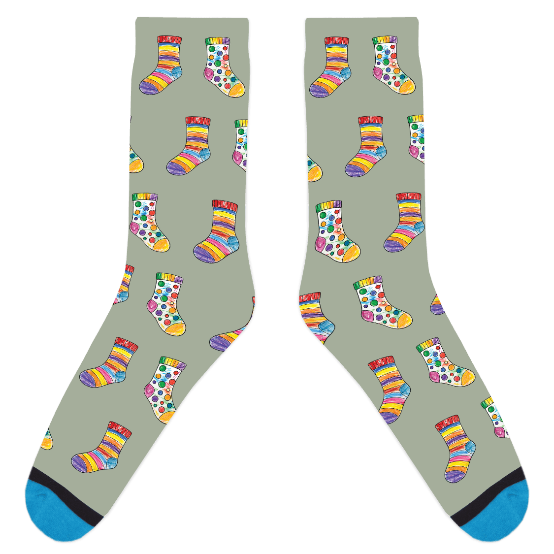 Custom Sock Coloring Sheet Socks