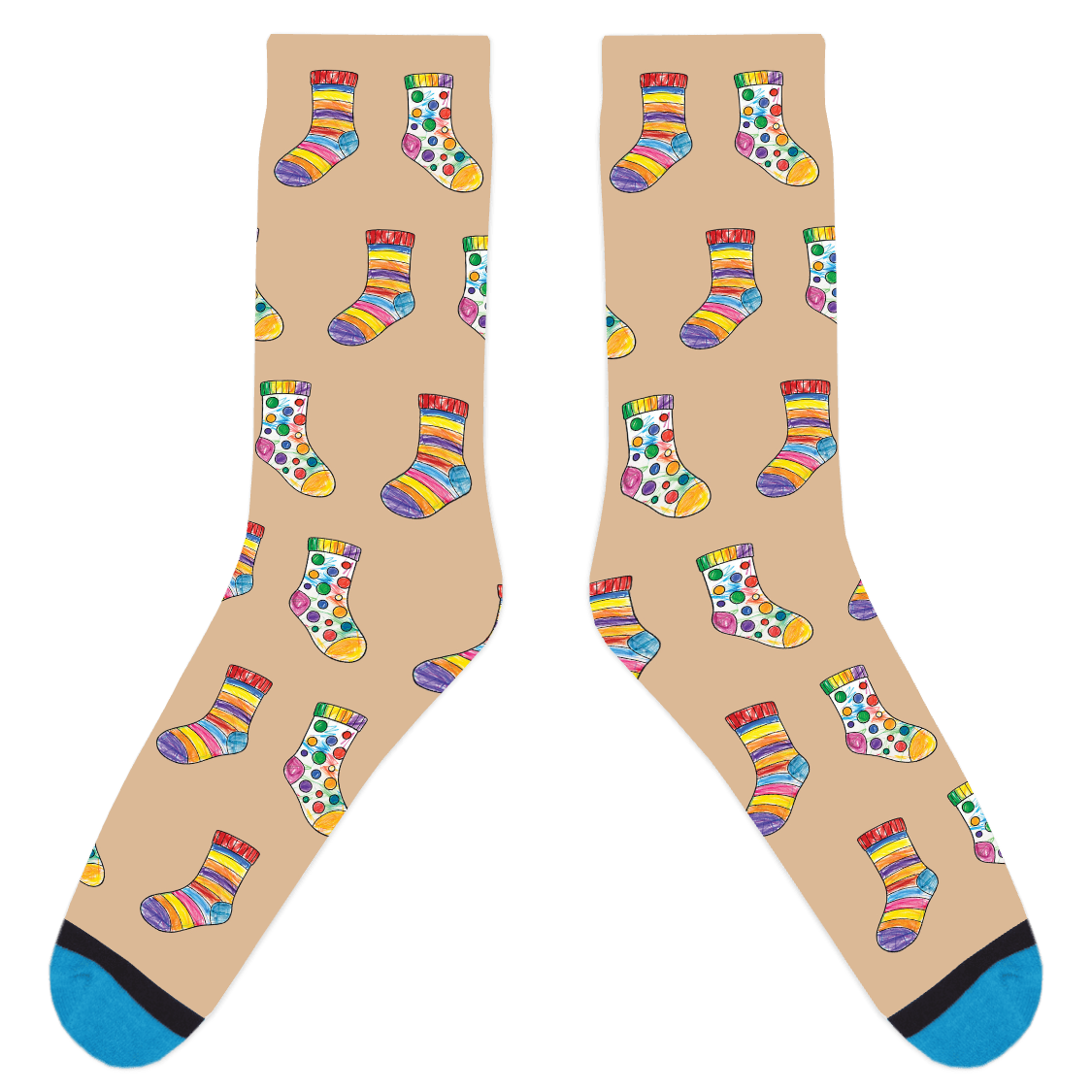 Custom Sock Coloring Sheet Socks