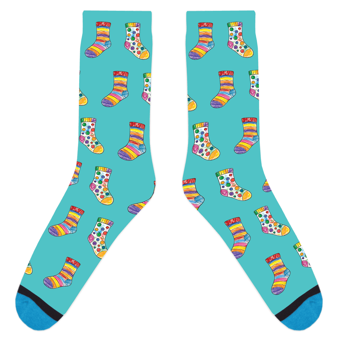 Custom Sock Coloring Sheet Socks
