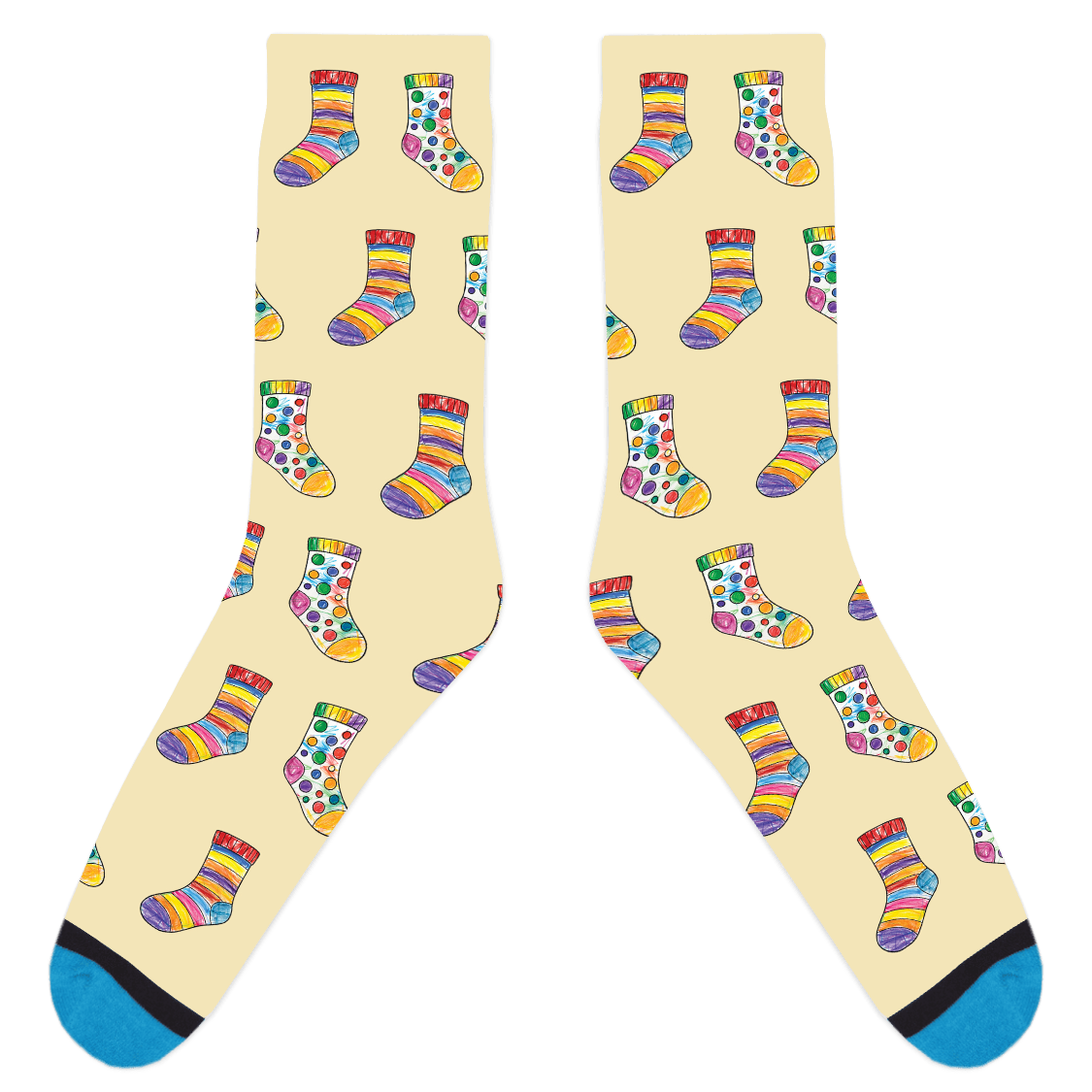 Custom Sock Coloring Sheet Socks