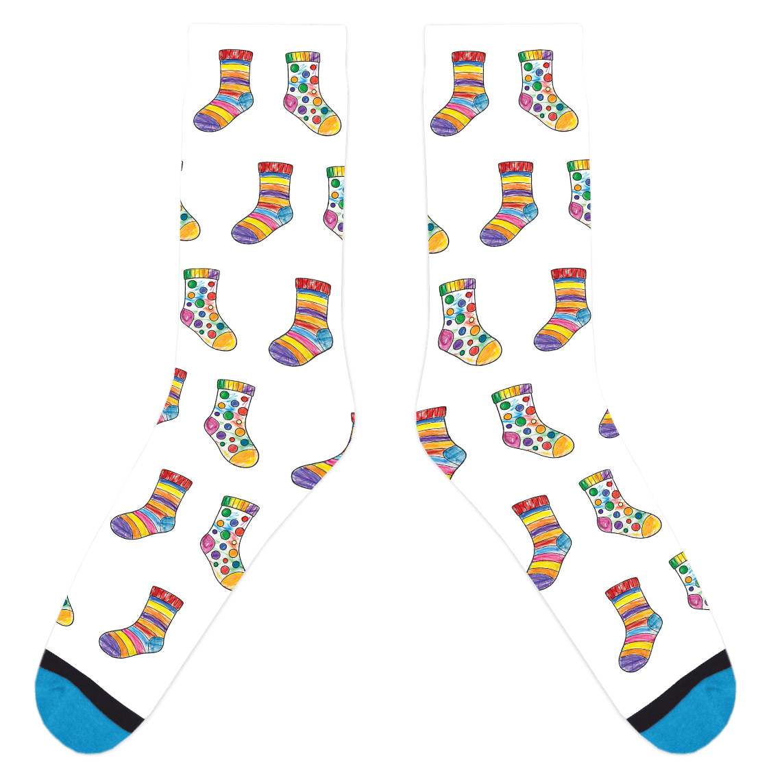 Custom Sock Coloring Sheet Socks