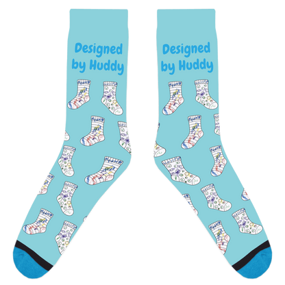 Mismatched Coloring Socks - Designed by Huddy