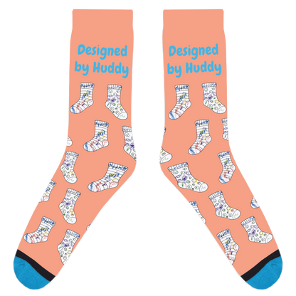 Mismatched Coloring Socks - Designed by Huddy