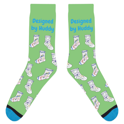 Mismatched Coloring Socks - Designed by Huddy