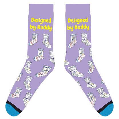 Mismatched Coloring Socks - Designed by Huddy