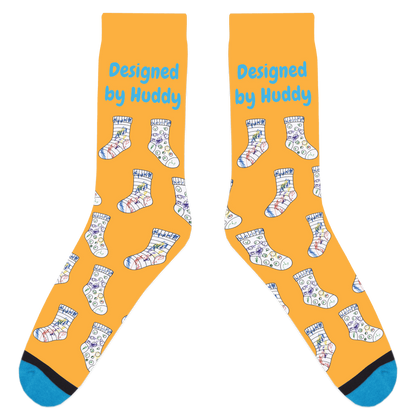 Mismatched Coloring Socks - Designed by Huddy