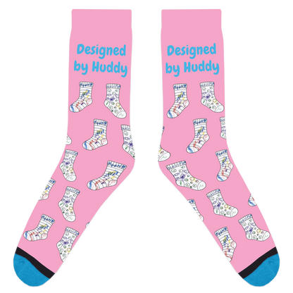 Mismatched Coloring Socks - Designed by Huddy