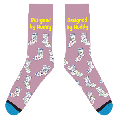 Mismatched Coloring Socks - Designed by Huddy