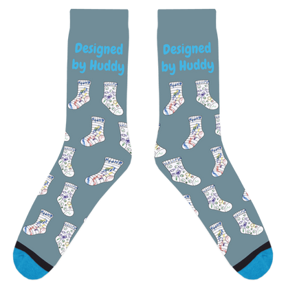 Mismatched Coloring Socks - Designed by Huddy