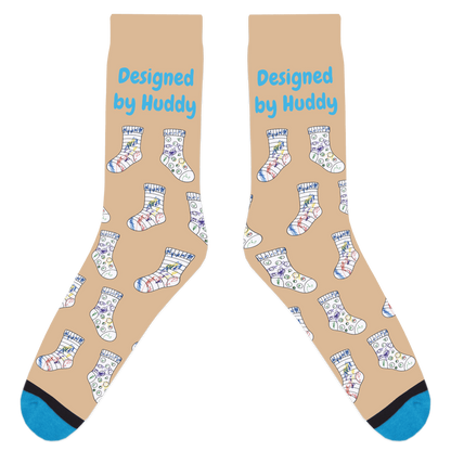 Mismatched Coloring Socks - Designed by Huddy