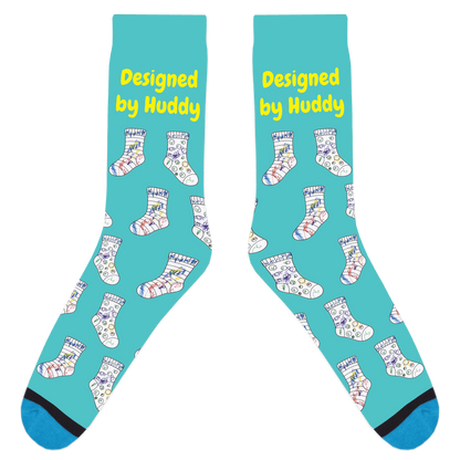Mismatched Coloring Socks - Designed by Huddy