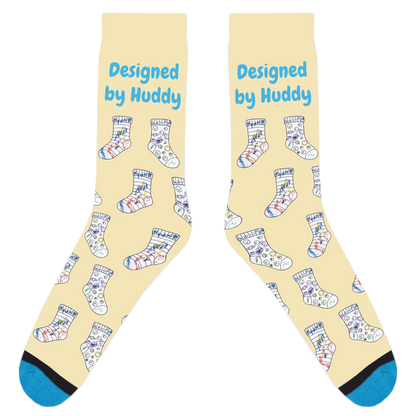 Mismatched Coloring Socks - Designed by Huddy