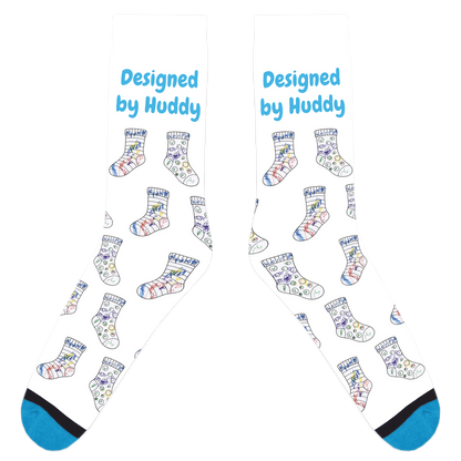 Mismatched Coloring Socks - Designed by Huddy