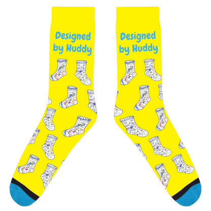 Mismatched Coloring Socks - Designed by Huddy